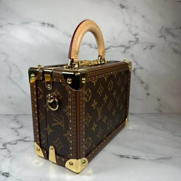 Louis Vuitton Petite Valise Trunk Bag Monogram LV box Purse Crossbody/Tote - Picture 7 of 16
